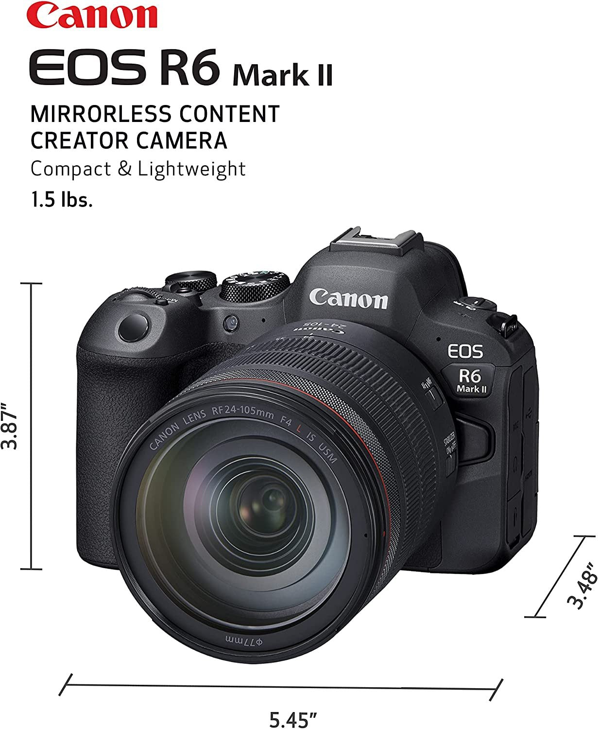 Canon EOS R6 Mark II (RF24-105mm f/4L IS USM) Full-Frame Mirrorless Camera - cambuy-lives Canon EOS R6 Mark II (RF24-105mm f/4L IS USM) Full-Frame Mirrorless Camera - cambuy-lives